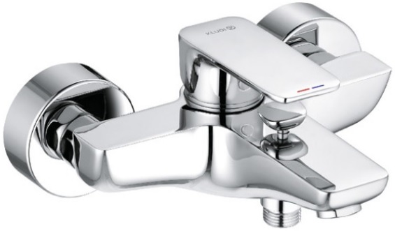 KLUDI PURE&STYLE vaňová nástenná batéria, s prepínačom, chróm 406810575 Obrázek - Hlavní obrázek