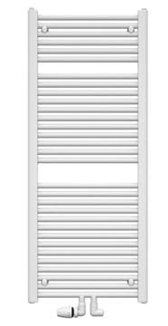KORADO KORALUX LINEAR MAX - M kúpeľňový radiátor 1220/450, spodné stredové pripojenie, čierna RAL9005
