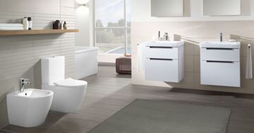VILLEROY & BOCH SUBWAY 2.0 WC kombi misa, zadný odpad, DirectFlush, CeramicPlus, alpská biela 5617R0R1 Obrázek - fotka