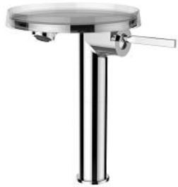 KARTELL BY LAUFEN umývadlová stojanková batéria, s odkladacou plochou, chróm, transparent