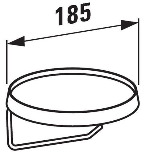 KARTELL BY LAUFEN držiak toaletného papiera, nástenný, chróm H3843320040001 Technický nákres