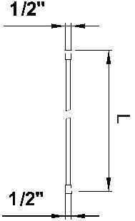 LAUFEN SIMIFLEX sprchová hadica 1250 mm, hladká, chróm WI504740000000 Technický nákres