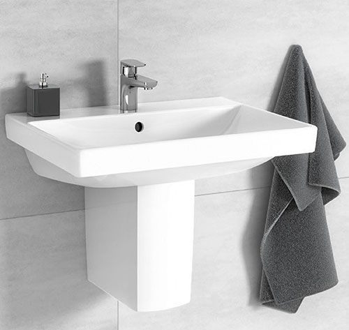 VILLEROY & BOCH AVENTO umývadlo 60 cm, s otvorom pre batériu a prepadom, alpská biela 41586001 Obrázek - fotka