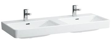 LAUFEN PRO S dvojumývadlo 120 cm, s 2 otvormi pre batérie a prepadom