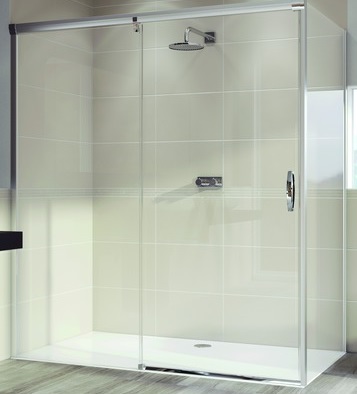 HÜPPE AURA ELEGANCE GT1200 sprchové dvere 120x190 cm, posuvné, pravé, strieborná matná/sklo číra 401504.087.322 Obrázek - Hlavní obrázek