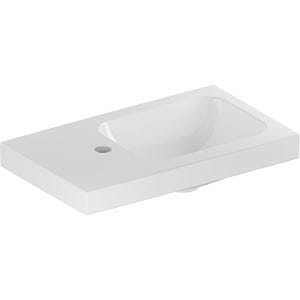 GEBERIT ICON LIGHT umývadielko 53 cm, s otvorom pre batériu vľavo, bez prepadu, KeraTect
