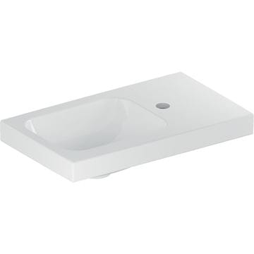 GEBERIT ICON LIGHT umývadielko 53 cm, s otvorom pre batériu vpravo, bez prepadu, KeraTect