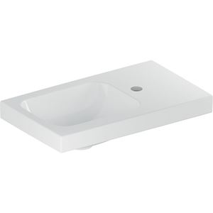 GEBERIT ICON LIGHT umývadielko 53 cm, s otvorom pre batériu vpravo, bez prepadu, KeraTect