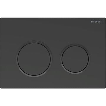 GEBERIT OMEGA 20 ovládacie tlačidlo pre dve splachovania, easy-to-clean, plast, matná čierna