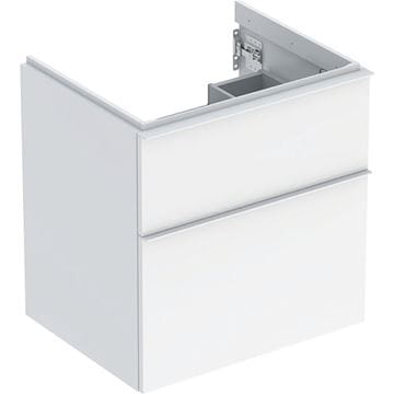 GEBERIT ICON skrinka pod umývadlo 59,2x47,6x61,5 cm, 2 zásuvky, lesklá biela