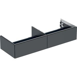 GEBERIT ONE skrinka pod umývadlo 133,2x47x26,6 cm, 2 zásuvky, Push-open, matná čierna