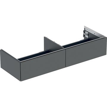 GEBERIT ONE skrinka pod umývadlo 133,2x47x26,6 cm, 2 zásuvky, Push-open, matná lávová