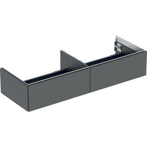 GEBERIT ONE skrinka pod umývadlo 133,2x47x26,6 cm, 2 zásuvky, Push-open, matná lávová