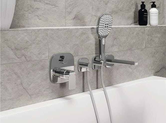HANSA ACTIVEJET STYLE ručná sprcha 108x108 mm, 3 prúdy, biela/chróm 84330200 Obrázek - fotka