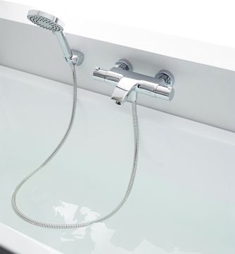 RAVAK 953.00 ručná sprcha Flat M pr. 118 mm, 3 prúdy, chróm X07P009 Obrázek - fotka