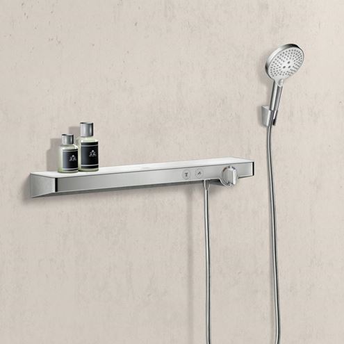 HANSGROHE SHOWERTABLET SELECT nástenná termostatická batéria, pre 2 spotrebiče, biela/chróm 13184400 Obrázek - fotka