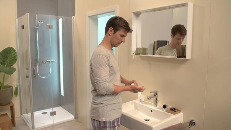 HANSGROHE METRIS umývadlová stojanková batéria, s odtokovou súpravou, EcoSmart, chróm 31080000 Obrázek - fotka
