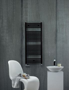 ZEHNDER VIRANDO kupeľňový radiátor 500/789, 379W, rovný, vonkajšie pripojenie, black matt AB-080-050-0557 Obrázek - fotka