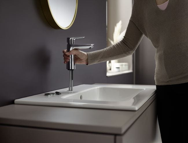 HANSGROHE TALIS E umývadlová stojanková batéria, s odtokovou súpravou, EcoSmart, chróm 71711000 Obrázek - fotka