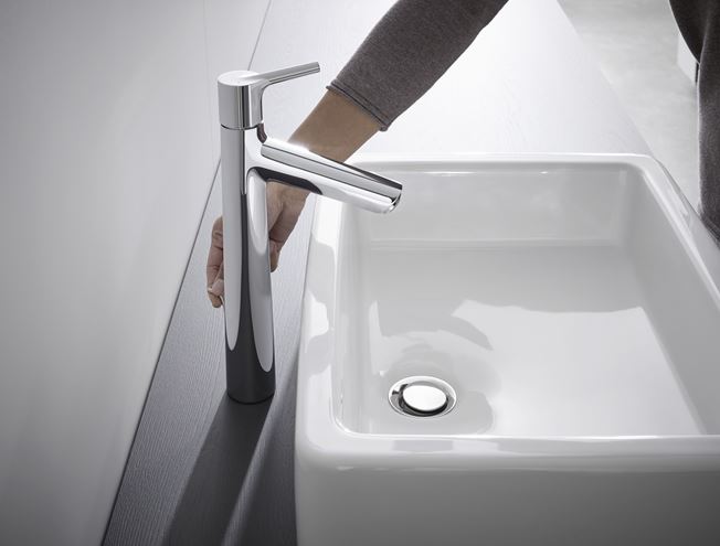 HANSGROHE TALIS S umývadlová stojanková batéria, s odtokovou súpravou, EcoSmart, chróm 72031000 Obrázek - fotka
