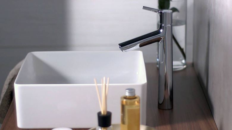 HANSGROHE TALIS S umývadlová stojanková batéria, s odtokovou súpravou, EcoSmart, chróm 72031000 Obrázek - fotka