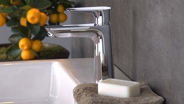 HANSGROHE TALIS E umývadlová stojanková batéria, s odtokovou súpravou, EcoSmart, chróm 71710000 Obrázek - fotka