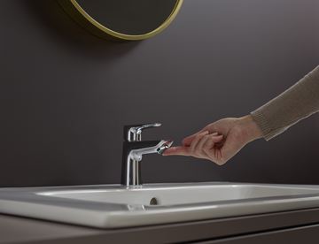 HANSGROHE TALIS E umývadlová stojanková batéria, s odtokovou súpravou, EcoSmart, chróm 71701000 Obrázek - fotka