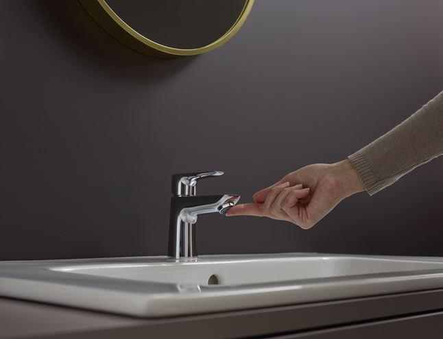 HANSGROHE TALIS E umývadlová stojanková batéria, s odtokovou súpravou, EcoSmart, chróm 71701000 Obrázek - fotka