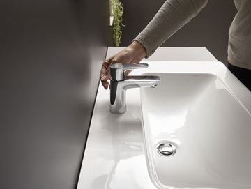 HANSGROHE TALIS E umývadlová stojanková batéria, s odtokovou súpravou, EcoSmart, chróm 71700000 Obrázek - fotka