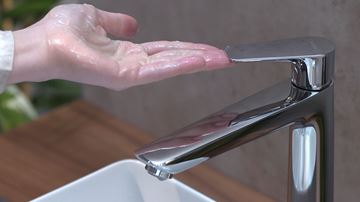 HANSGROHE TALIS E umývadlová stojanková batéria, s odtokovou súpravou, EcoSmart, chróm 71716000 Obrázek - fotka