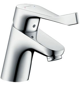 HANSGROHE FOCUS umývadlová stojanková batéria, s odtokovou súpravou a predĺženou rukoväťou, EcoSmart, chróm