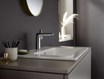 HANSGROHE TALIS E umývadlová stojanková batéria, s odtokovou súpravou, EcoSmart, chróm 71754000 Obrázek - fotka