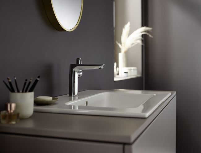 HANSGROHE TALIS E umývadlová stojanková batéria, s odtokovou súpravou, EcoSmart, chróm 71754000 Obrázek - fotka