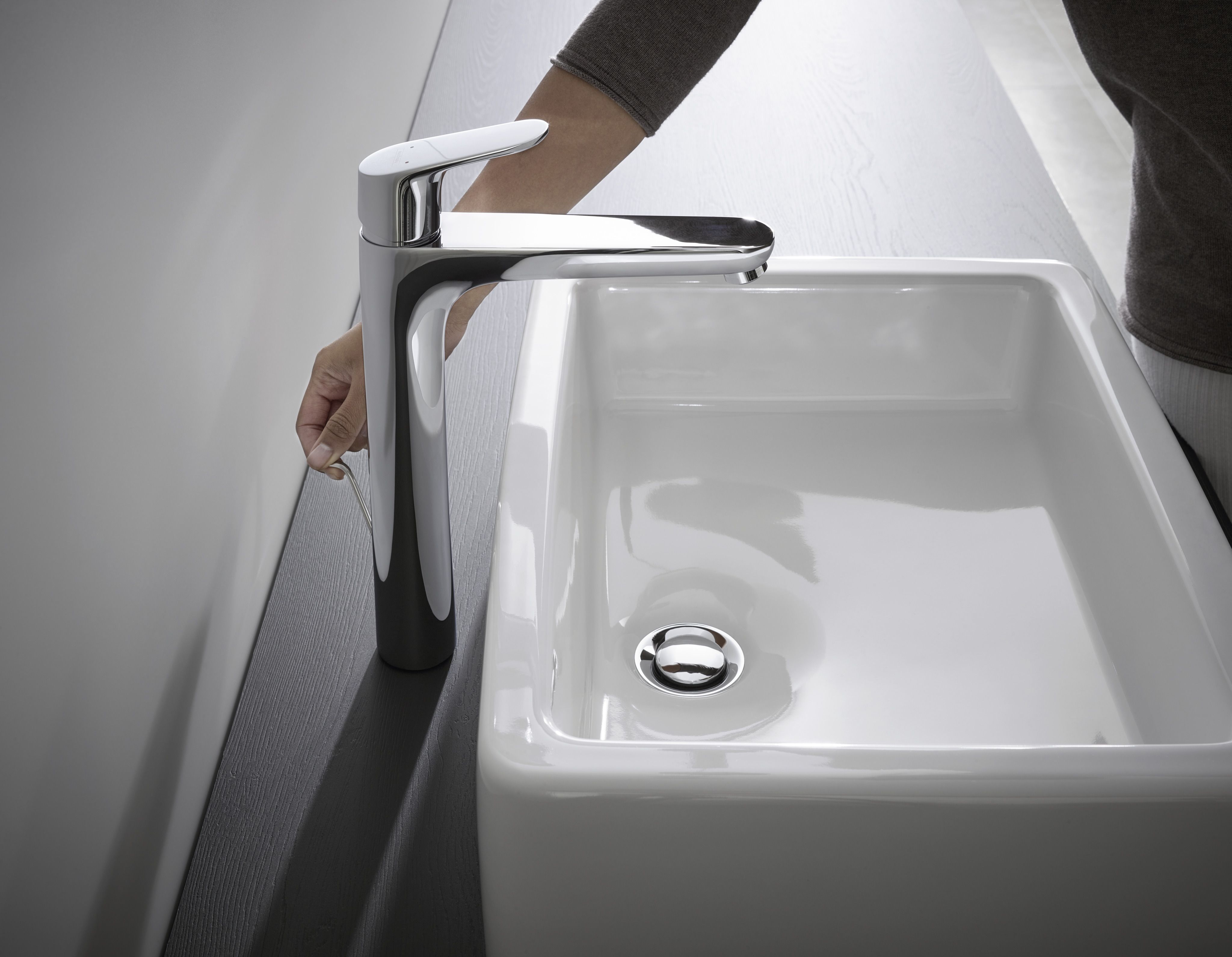 HANSGROHE FOCUS umývadlová stojanková batéria, s odtokovou súpravou, EcoSmart, chróm 31531000 Obrázek - fotka