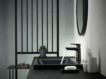HANSGROHE TALIS E umývadlová stojanková batéria, s odtokovou súpravou, EcoSmart, matná čierna 71710670 Obrázek - fotka