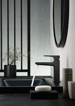 HANSGROHE METROPOL umývadlová stojanková batéria, s odtokovou súpravou, EcoSmart, matná čierna 32507670 Obrázek - fotka
