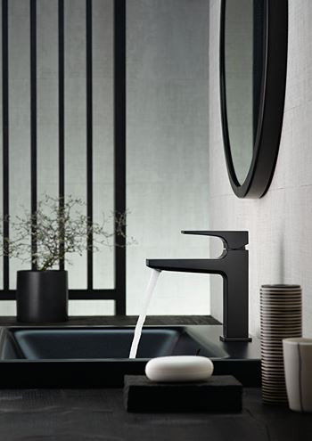 HANSGROHE METROPOL umývadlová stojanková batéria, s odtokovou súpravou, EcoSmart, matná čierna 32507670 Obrázek - fotka