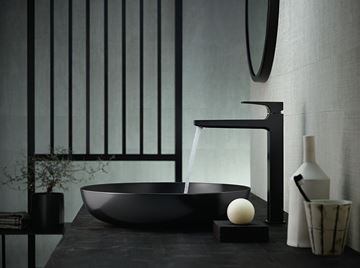 HANSGROHE METROPOL umývadlová stojanková batéria, s odtokovou súpravou, EcoSmart, matná čierna 32512670 Obrázek - fotka