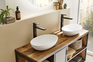 HANSGROHE METROPOL umývadlová stojanková batéria, s odtokovou súpravou, EcoSmart, matná čierna 32512670 Obrázek - fotka