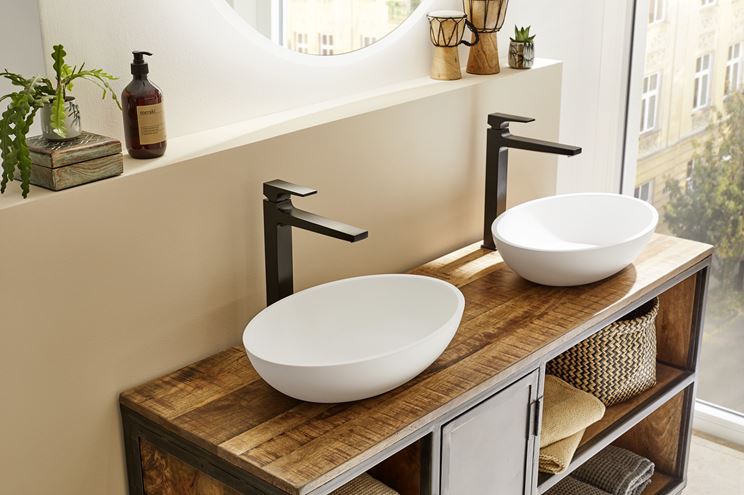 HANSGROHE METROPOL umývadlová stojanková batéria, s odtokovou súpravou, EcoSmart, matná čierna 32512670 Obrázek - fotka