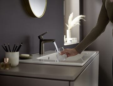 HANSGROHE TALIS E umývadlová stojanková batéria, EcoSmart, brúsený čierny chróm 71712340 Obrázek - fotka