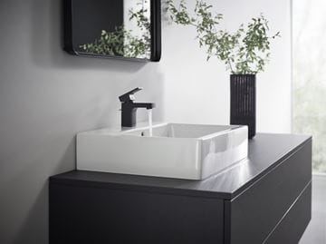 HANSGROHE VERNIS SHAPE umývadlová stojanková batéria, s odtokovou súpravou, CoolStart, EcoSmart, matná čierna 71593670 Obrázek - fotka