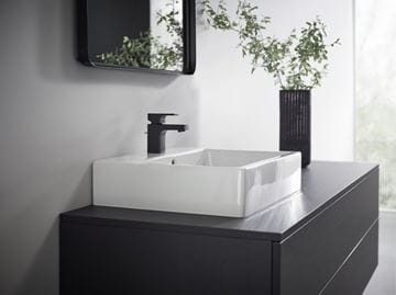 HANSGROHE VERNIS SHAPE umývadlová stojanková batéria, s odtokovou súpravou, CoolStart, EcoSmart, matná čierna 71593670 Obrázek - fotka