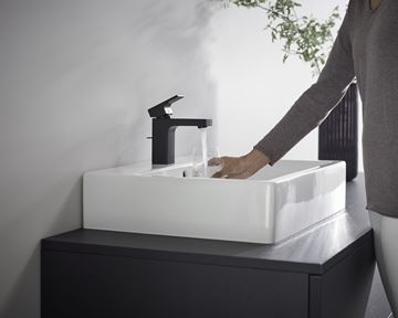 HANSGROHE VERNIS SHAPE umývadlová stojanková batéria, s odtokovou súpravou, CoolStart, EcoSmart, matná čierna 71594670 Obrázek - fotka
