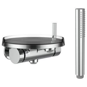 KARTELL BY LAUFEN vaňová podomietková batéria, s prepínačom, so sprchovou súpravou, chróm