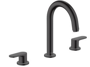 HANSGROHE VERNIS BLEND umývadlová stojanková batéria 3-otvorová, s odtokovou súpravou, EcoSmart, matná čierna