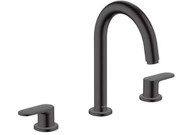 HANSGROHE VERNIS BLEND umývadlová stojanková batéria 3-otvorová, s odtokovou súpravou, EcoSmart, matná čierna