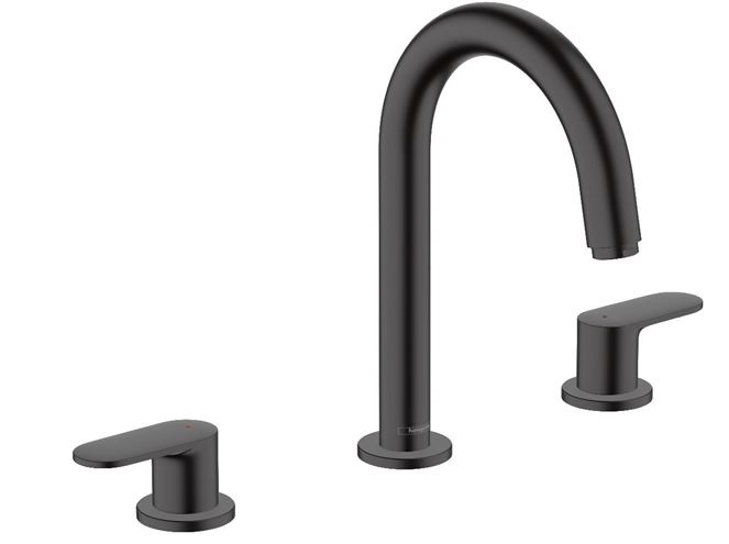 HANSGROHE VERNIS BLEND umývadlová stojanková batéria 3-otvorová, s odtokovou súpravou, EcoSmart, matná čierna 71553670 Obrázek - Hlavní obrázek