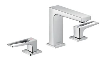 HANSGROHE METROPOL umývadlová stojanková batéria 3-otvorová, s odtokovou súpravou, EcoSmart, chróm