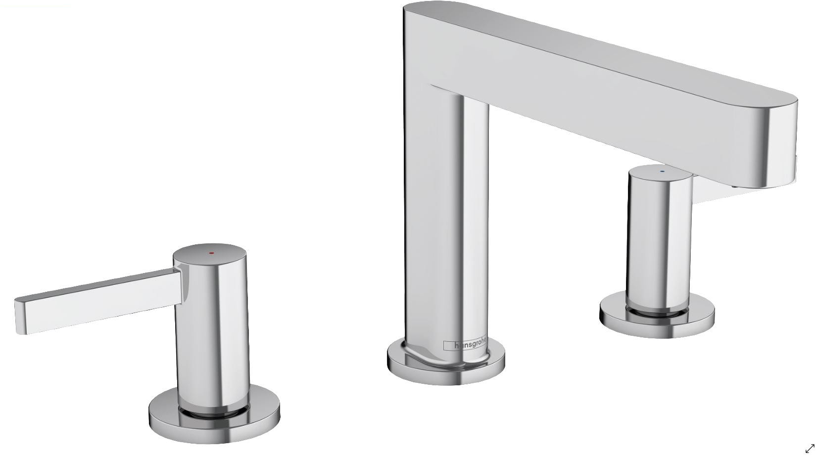 HANSGROHE FINORIS umývadlová stojanková batéria 3-otvorová, s odtokovou súpravou, EcoSmart, chróm